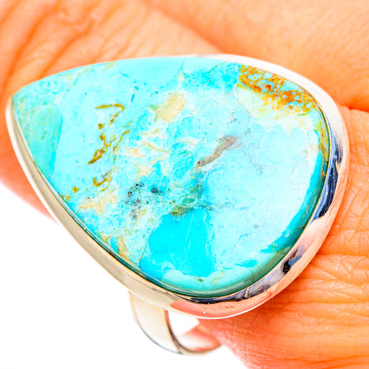 Peruvian Chrysocolla Rings handcrafted by Ana Silver Co - RING116708