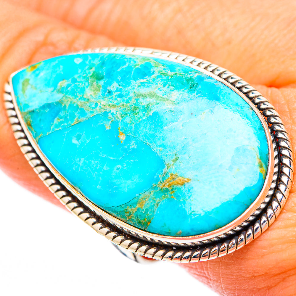 Peruvian Chrysocolla Rings handcrafted by Ana Silver Co - RING116716