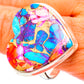 Kingman Pink Dahlia Turquoise Rings handcrafted by Ana Silver Co - RING116732