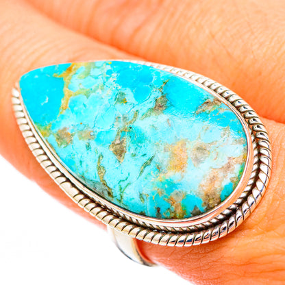 Peruvian Chrysocolla Rings handcrafted by Ana Silver Co - RING116734