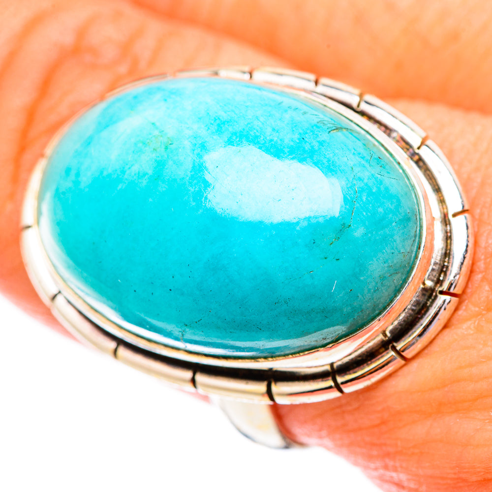 Peruvian Amazonite Rings handcrafted by Ana Silver Co - RING116737