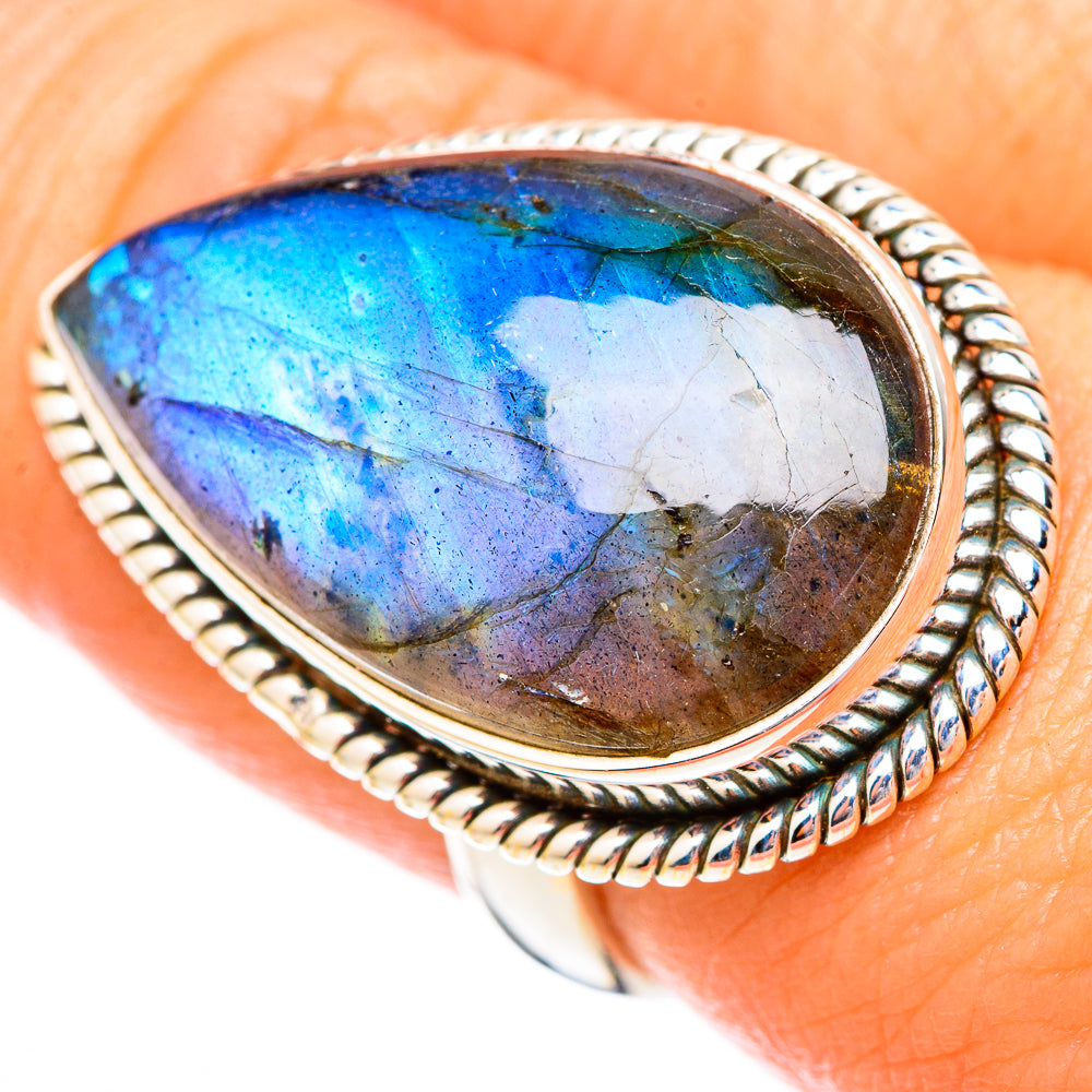 Labradorite Rings handcrafted by Ana Silver Co - RING116742
