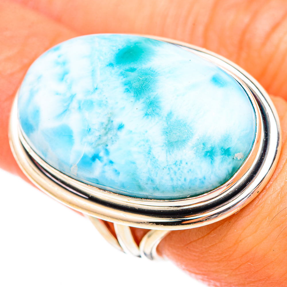 Larimar Rings handcrafted by Ana Silver Co - RING116743