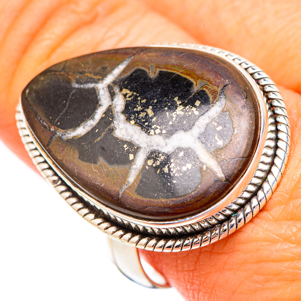 Septarian Geode Rings handcrafted by Ana Silver Co - RING116750