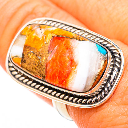 Kingman Pink Dahlia Turquoise Rings handcrafted by Ana Silver Co - RING116751