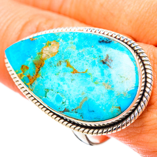 Peruvian Chrysocolla Rings handcrafted by Ana Silver Co - RING116765