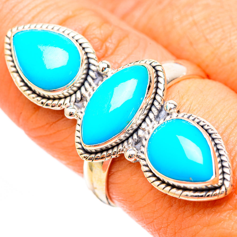 Sleeping Beauty Turquoise Rings handcrafted by Ana Silver Co - RING116766