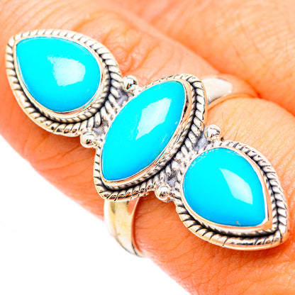 Sleeping Beauty Turquoise Rings handcrafted by Ana Silver Co - RING116766