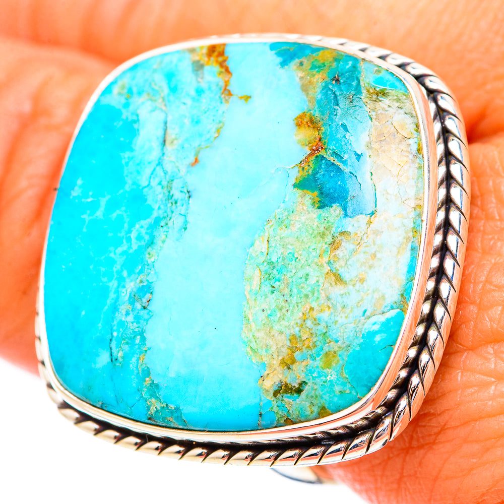 Peruvian Chrysocolla Rings handcrafted by Ana Silver Co - RING116768