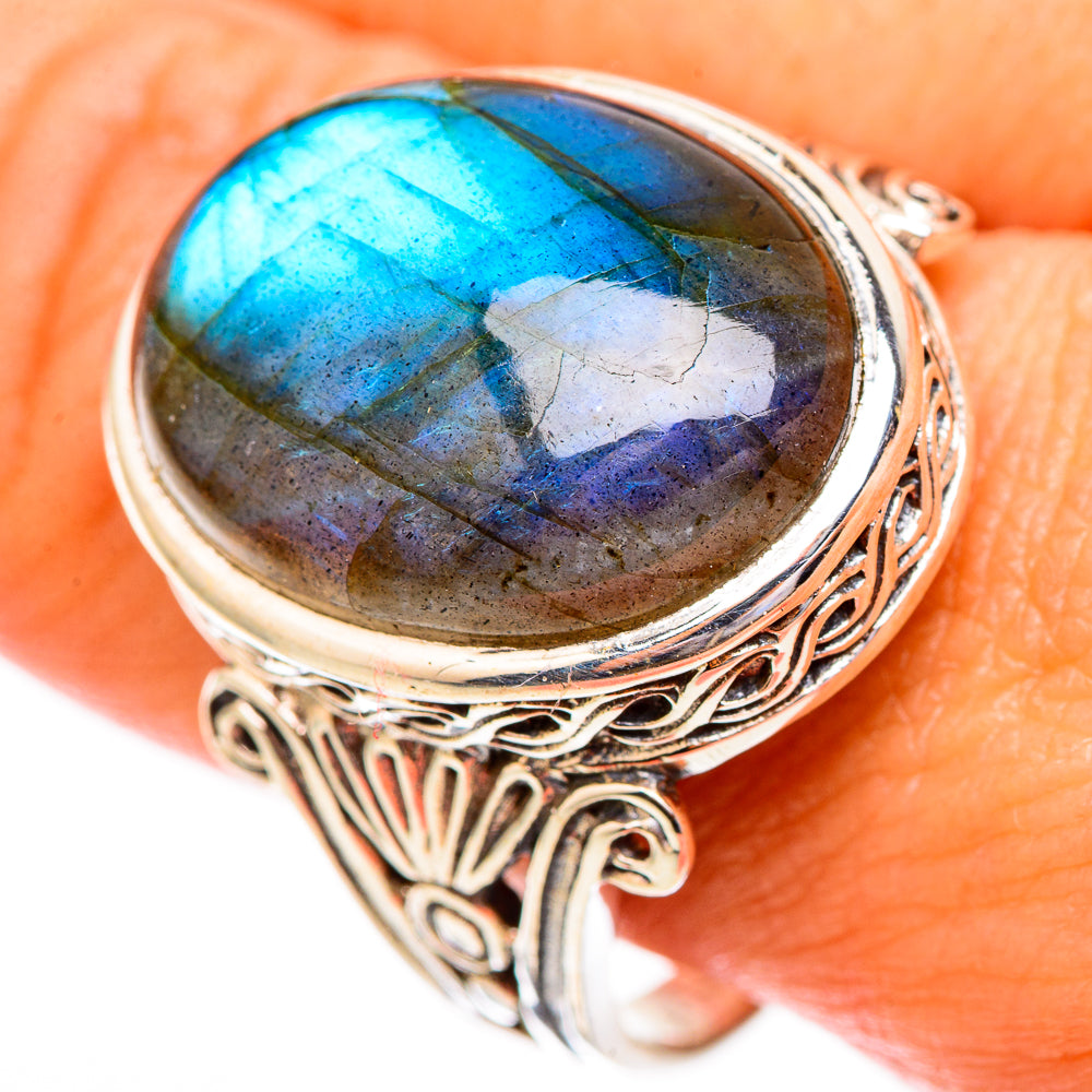 Labradorite Rings handcrafted by Ana Silver Co - RING116773