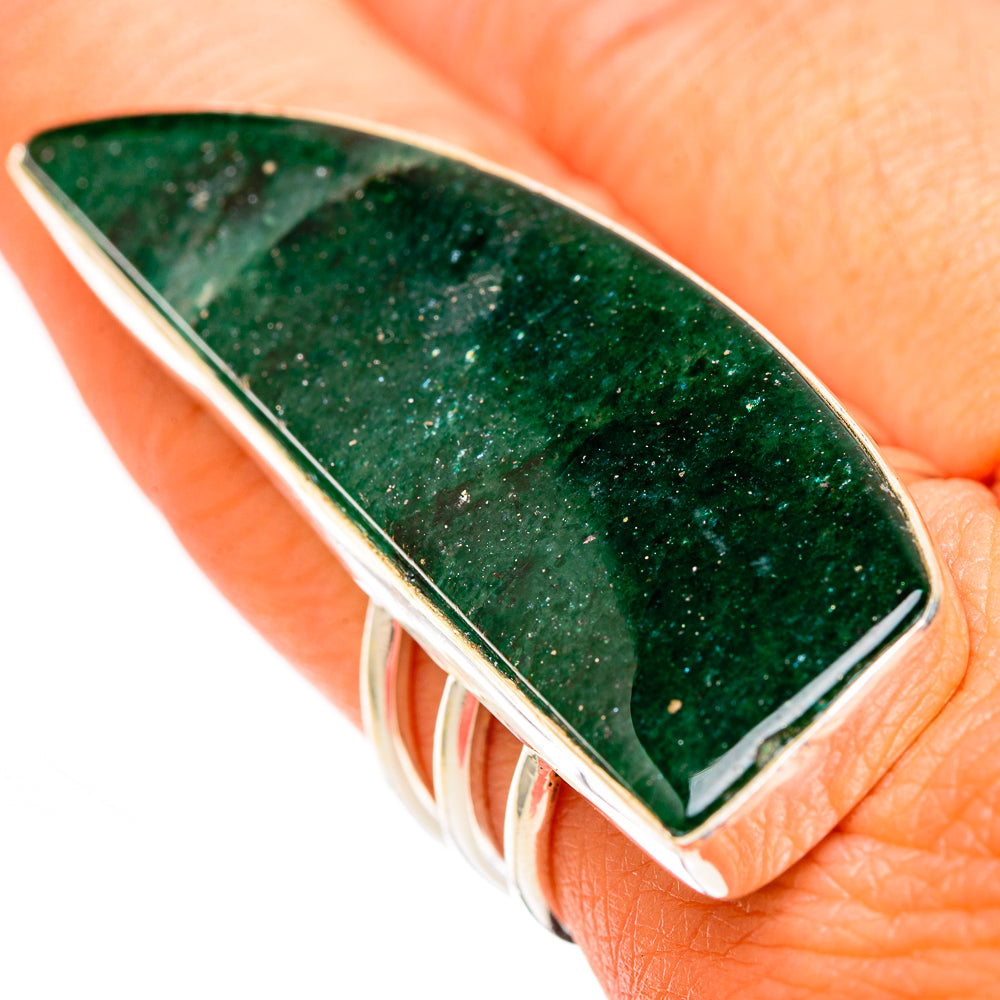 Green Aventurine Rings handcrafted by Ana Silver Co - RING116777