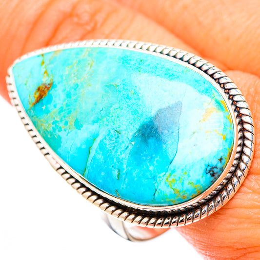 Peruvian Chrysocolla Rings handcrafted by Ana Silver Co - RING116793