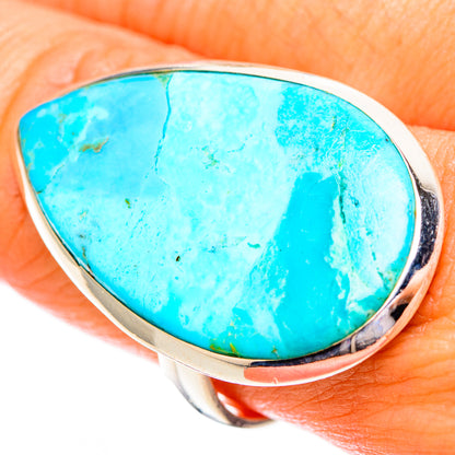 Peruvian Chrysocolla Rings handcrafted by Ana Silver Co - RING116801