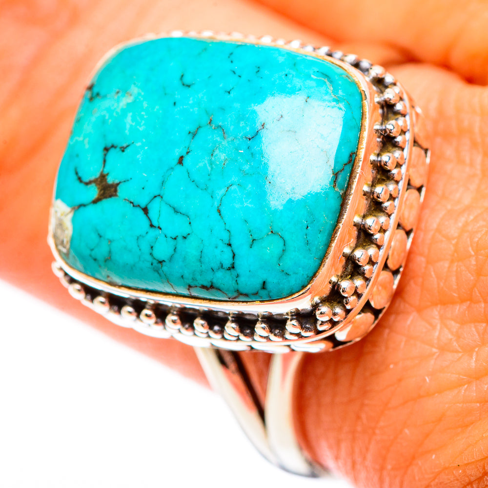 Tibetan Turquoise Rings handcrafted by Ana Silver Co - RING116806