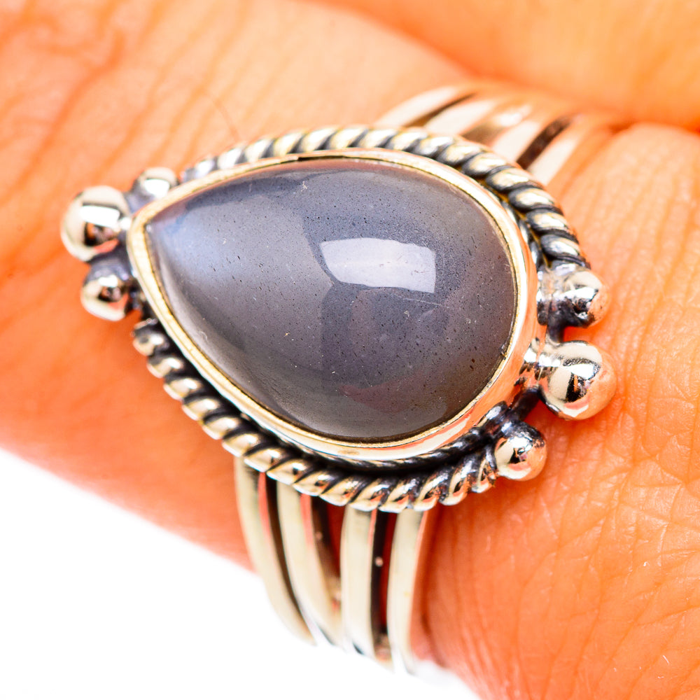 Chocolate Moonstone Rings handcrafted by Ana Silver Co - RING116812