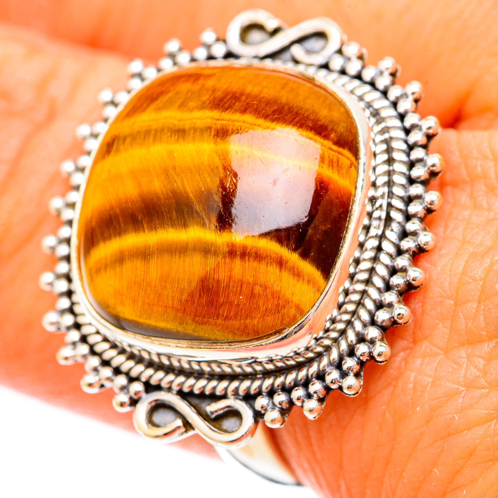 Tiger Eye Rings handcrafted by Ana Silver Co - RING116813