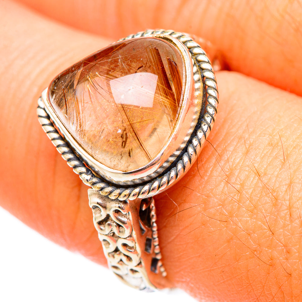 Rutilated Quartz Rings handcrafted by Ana Silver Co - RING116825