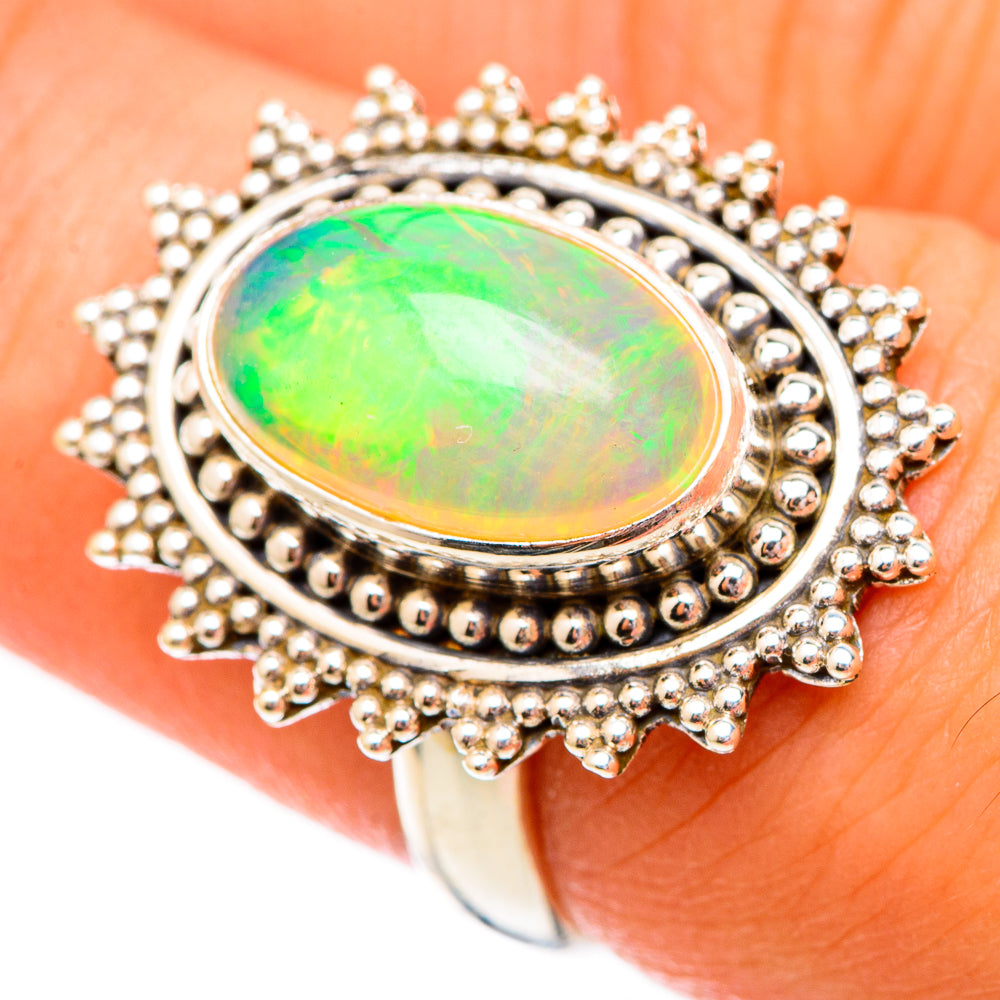 Ethiopian Opal Rings handcrafted by Ana Silver Co - RING116838