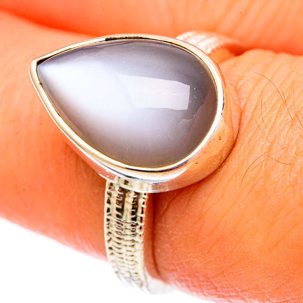 Chocolate Moonstone Rings handcrafted by Ana Silver Co - RING116848