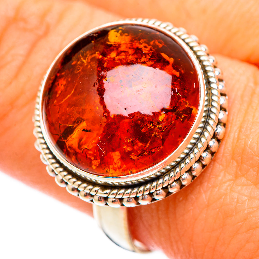 Baltic Amber Rings handcrafted by Ana Silver Co - RING116850