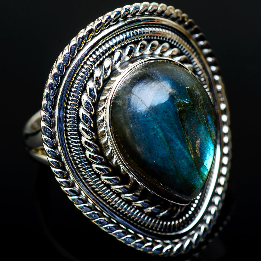 Labradorite Rings handcrafted by Ana Silver Co - RING11687