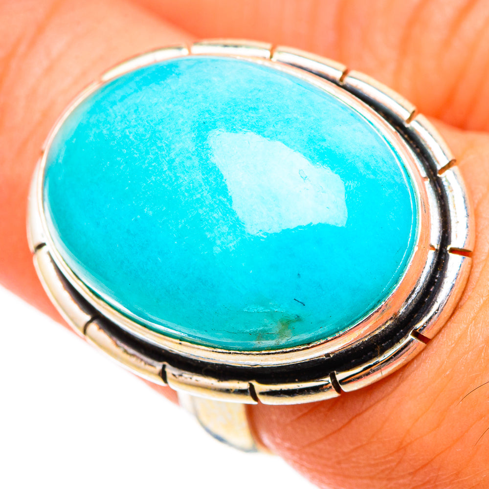 Peruvian Amazonite Rings handcrafted by Ana Silver Co - RING116876
