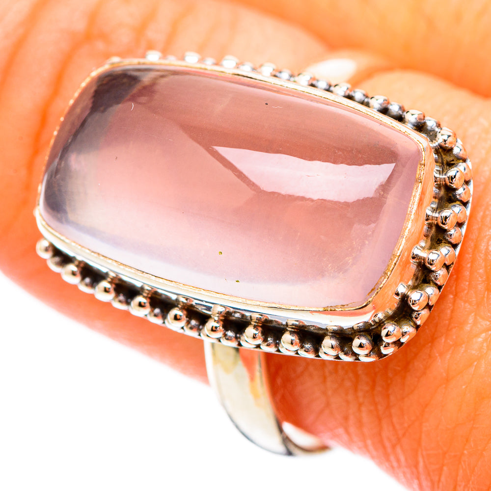 Rose Quartz Rings handcrafted by Ana Silver Co - RING116886