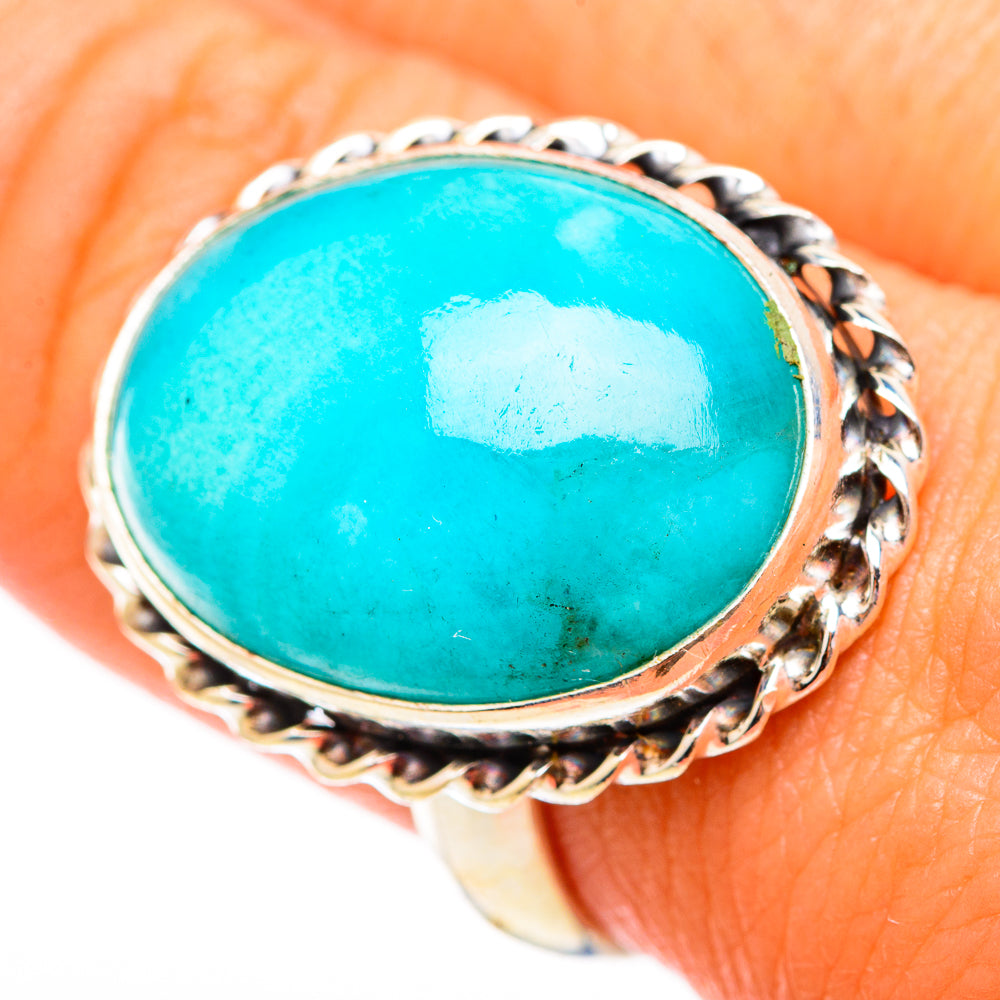 Peruvian Amazonite Rings handcrafted by Ana Silver Co - RING116946
