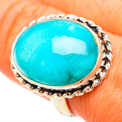 Peruvian Amazonite Rings handcrafted by Ana Silver Co - RING116946