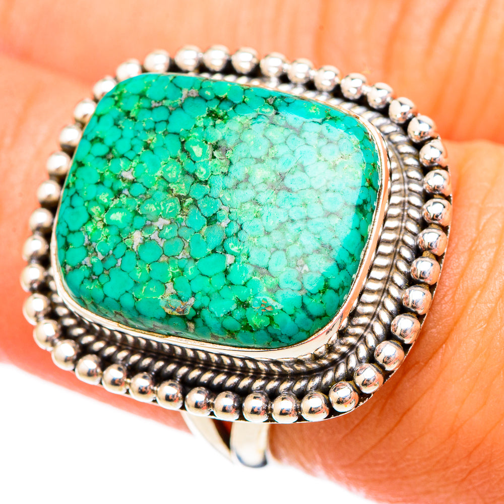 Tibetan Turquoise Rings handcrafted by Ana Silver Co - RING116948