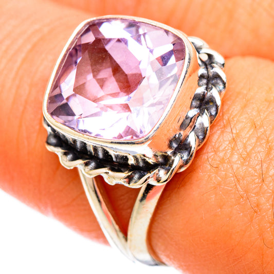 Pink Amethyst Rings handcrafted by Ana Silver Co - RING116959