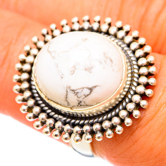 Howlite Rings handcrafted by Ana Silver Co - RING116965