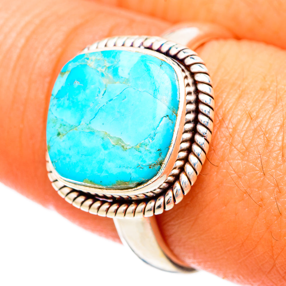 Peruvian Chrysocolla Rings handcrafted by Ana Silver Co - RING116978