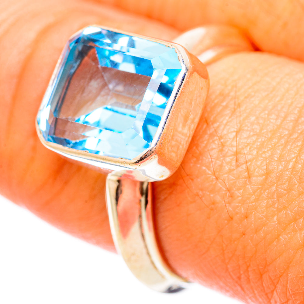 Blue Topaz Rings handcrafted by Ana Silver Co - RING116979