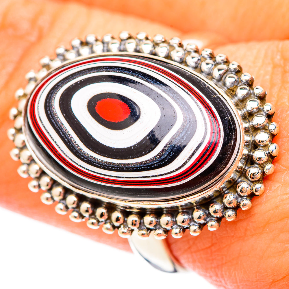 Fordite Rings handcrafted by Ana Silver Co - RING117000