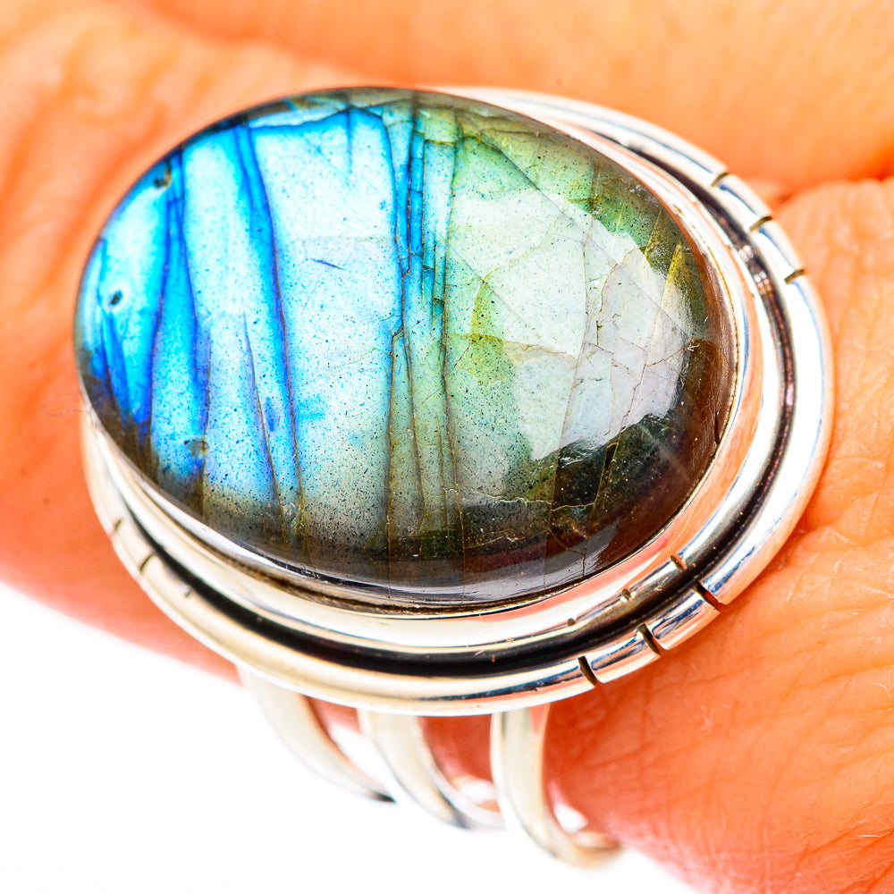 Labradorite Rings handcrafted by Ana Silver Co - RING117007