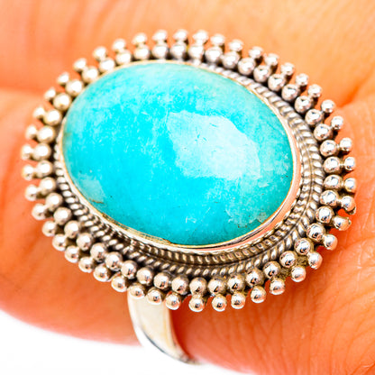 Peruvian Amazonite Rings handcrafted by Ana Silver Co - RING117011