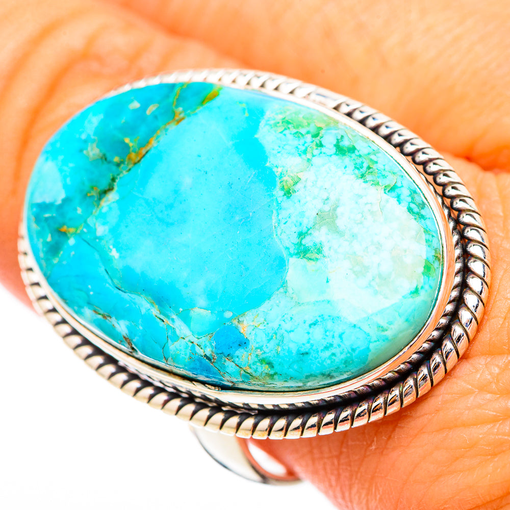 Peruvian Chrysocolla Rings handcrafted by Ana Silver Co - RING117012
