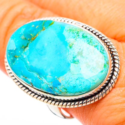 Peruvian Chrysocolla Rings handcrafted by Ana Silver Co - RING117012