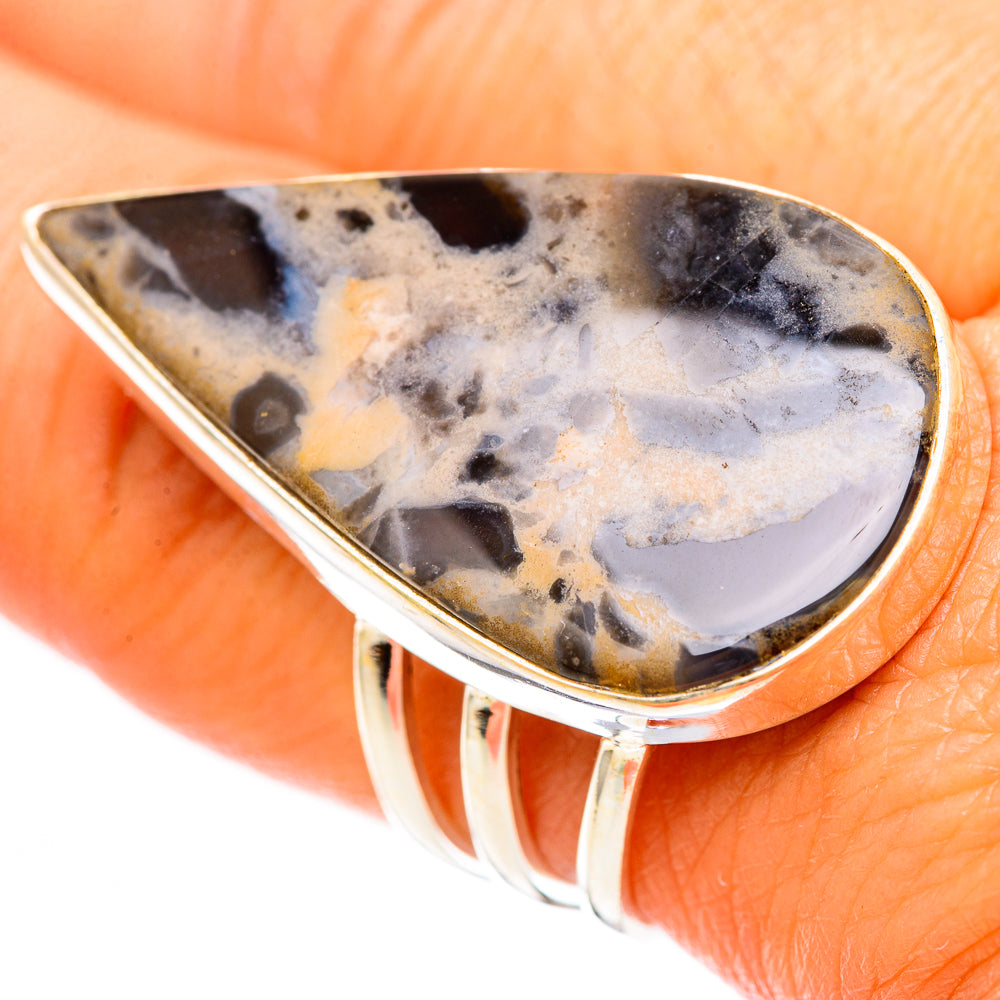 Tiger Dendrite Agate Rings handcrafted by Ana Silver Co - RING117023