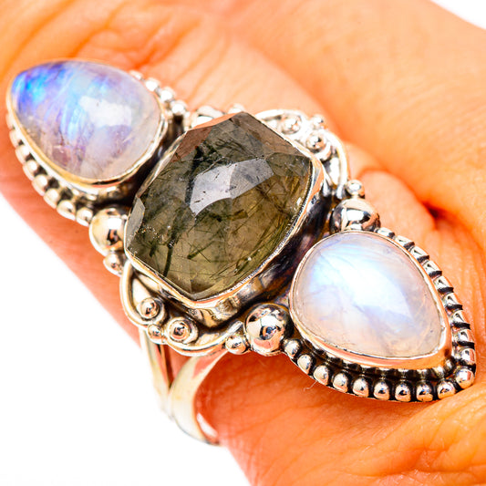 Tourmalinated Quartz Rings handcrafted by Ana Silver Co - RING117031