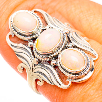 Ethiopian Opal Rings handcrafted by Ana Silver Co - RING117041