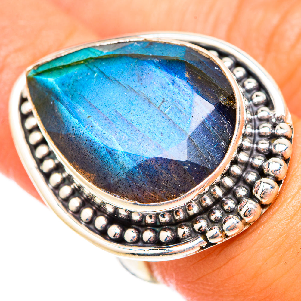 Labradorite Rings handcrafted by Ana Silver Co - RING117043