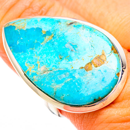 Peruvian Chrysocolla Rings handcrafted by Ana Silver Co - RING117044