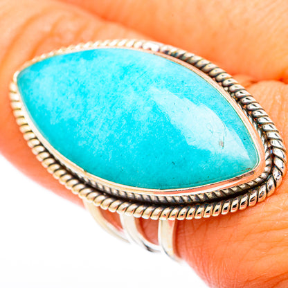 Peruvian Amazonite Rings handcrafted by Ana Silver Co - RING117045