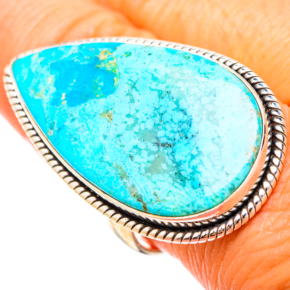 Peruvian Chrysocolla Rings handcrafted by Ana Silver Co - RING117046