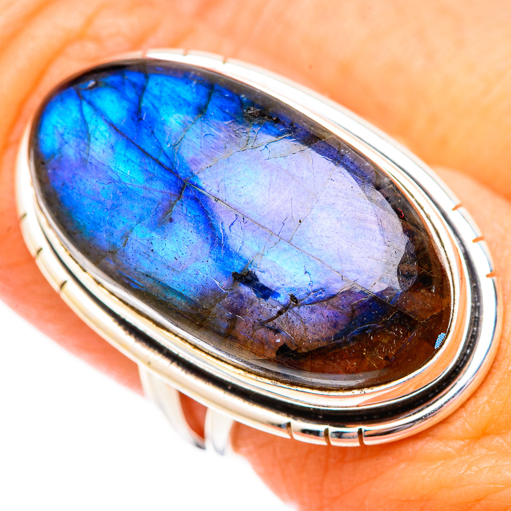 Labradorite Rings handcrafted by Ana Silver Co - RING117047