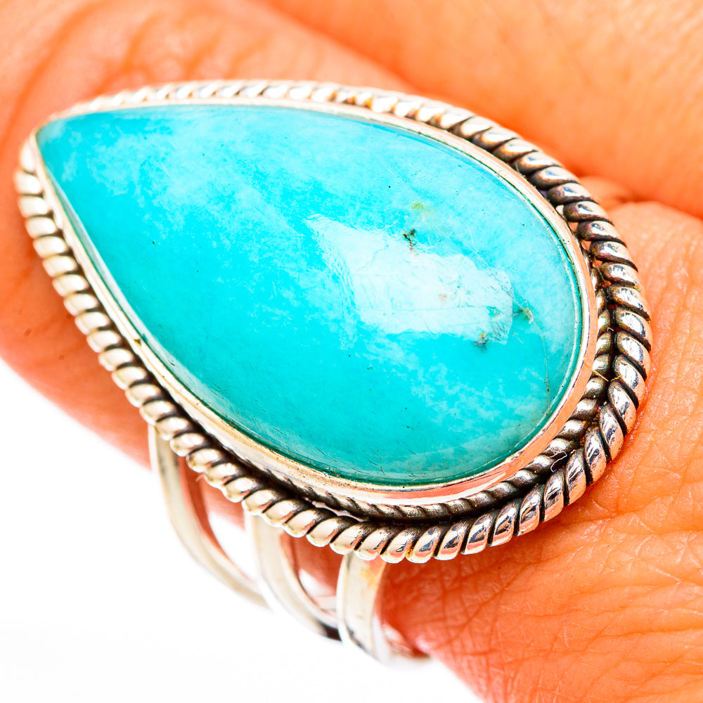 Peruvian Amazonite Rings handcrafted by Ana Silver Co - RING117049