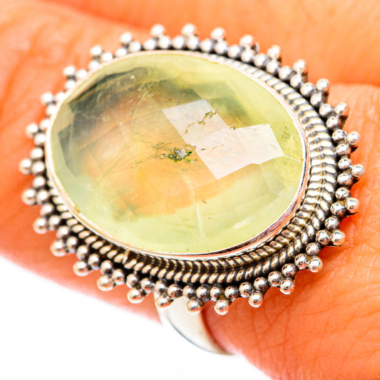 Prehnite Rings handcrafted by Ana Silver Co - RING117053