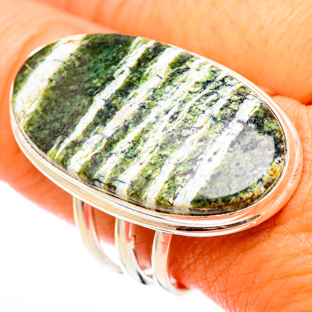 Green Swiss Opal Rings handcrafted by Ana Silver Co - RING117055
